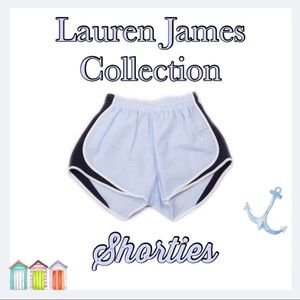 Lauren James Seersucker Shorties Athleisure Shorts